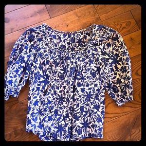 Silk floral blouse